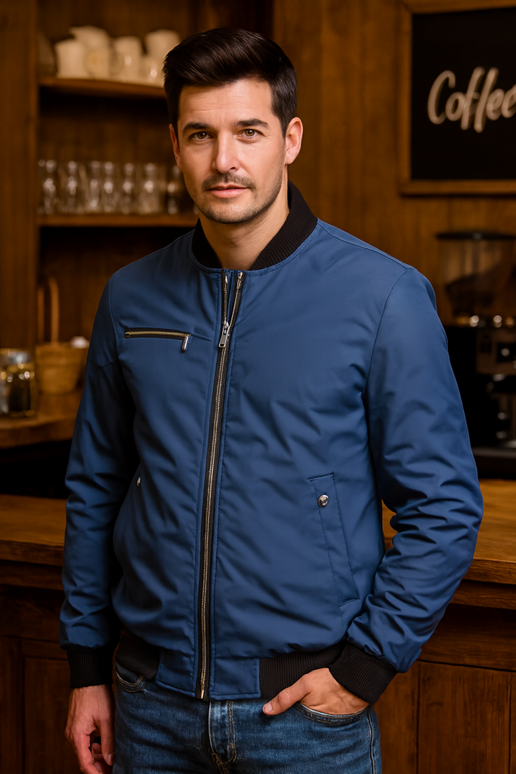 Parachute Fabric Baseball Style Jacket