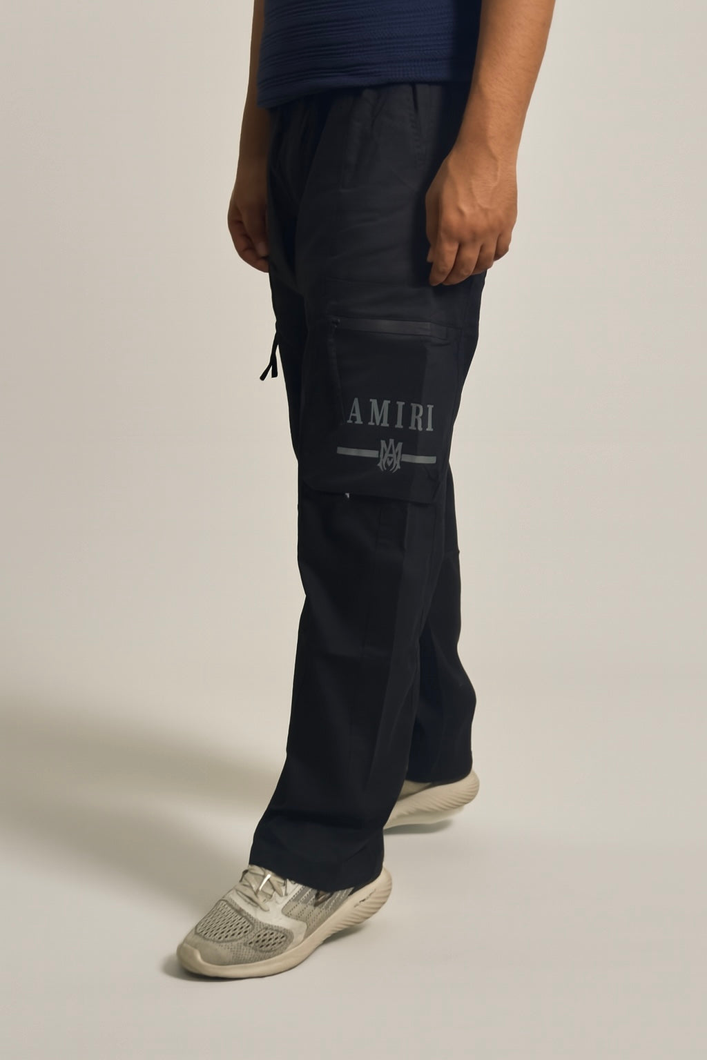 Baggy-Fit Cargo Trousers (Cotton Stretch Fabric)
